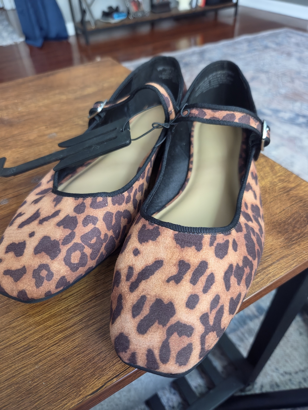 wild fable Leopard Print Mary Jane Flats in Brown and Black